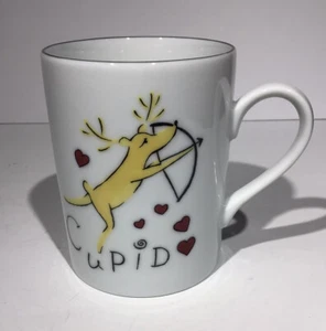 Pottery Barn Cupid Mug Reindeer Coffee Tea Christmas 4" - Picture 1 of 7