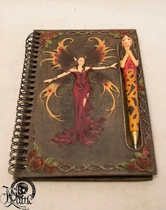Notizbuch Tagebuch Buch Dark Fairy rotes Kleid Kugelschreiber Schreiber 2340 - Bild 1 von 5