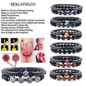 Magnetic Beads Hematite Stone Bracelet Therapy Health Care Weight Loss Women Men