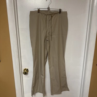 Чероки скраб брюки - желтовато-коричневый / песок расклешенный ноги - размер M - б/у хорошо - Изображение 1 из 3