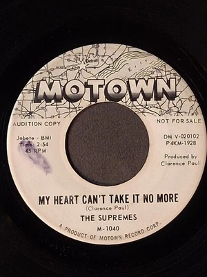 Motown   THE SUPREMES   My Heart Can't Take It No More   MOTOWN 1040   DJ Foto 1 de 2