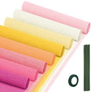 Krepppapier Streamer 8 Rollen, 10 x 98 Zoll 8 Rosa Farben Krepppapier Blätter... - Bild 1 von 7