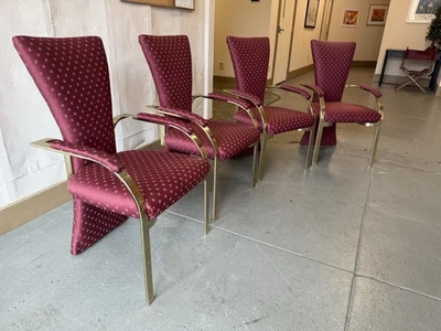 Vtg Carsons Hollywood Regency Post Modern Milo Baughman Dining Chair Chairs Lot - Image 1 of 4