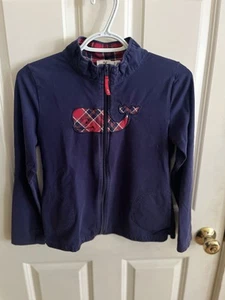 Vineyard Vines Boys Size Large (14) Red Navy Blue Jacket Sweater Long Sleeve USA - Picture 1 of 8