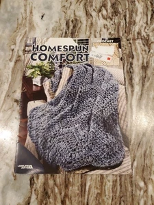 Leisure Arts Crochet Pattern Homespun Comfort 3386 Afghans 2001 - Picture 1 of 4