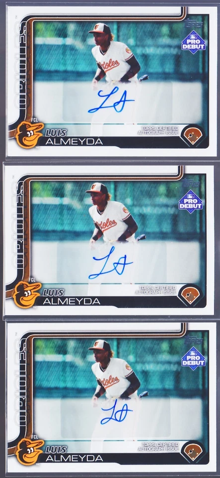 2025 Topps Pro Debut Baseball Luis Almeyda (3) Auto Base Autograph Cards Orioles - Image 1 of 1