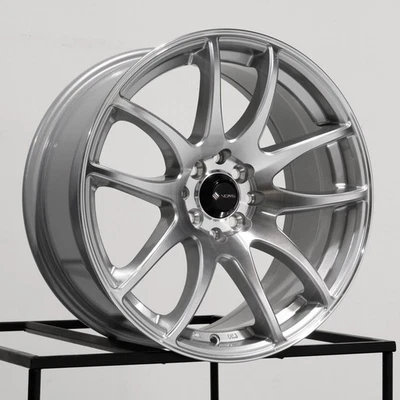 Juego de llantas mecanizadas plateadas 17x8 Vor TR4 4x100/4x114,3 35 (4) 73,1 Foto 1 de 4