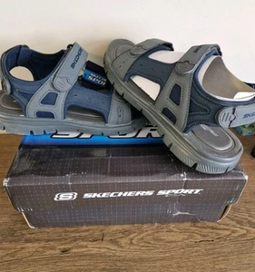 New Skechers Men's Flex Advantage Grey Memory Foam Sandals size UK 7 - Picture 1 of 17