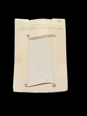 Victoria Secret Colección Alta Costura Pantimedias Encaje Parisino Blanco Talla M Foto 1 de 4