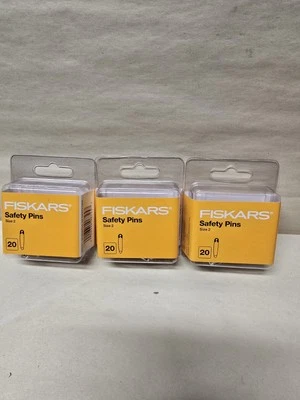 Fiskars 3 paquetes de tamaño 2 pasadores de seguridad 20 por paquete acolchado artesanía costura  Foto 1 de 2