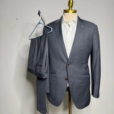 Traje de lana Enzo Custom Clothiers para hombre carbón 40R 32W 2 piezas personalizado a medida Foto 1 de 4