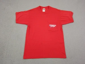 Vintage Fruit of the Loom Hemd Herren Medium rot Tasche Elektriker Elektriker 90er - Bild 1 von 17