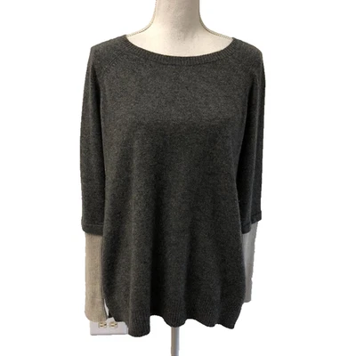 Neiman Marcus Cashmere Sweater Jumper Womens Medium Gray Oversize Lagenlook - Image 1 of 4