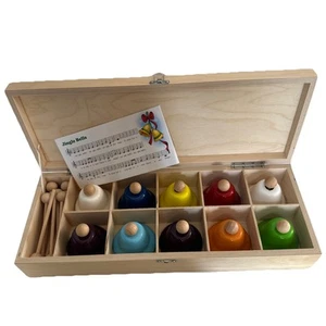 Musical Instrument Set Of 10 Colorful 8-Note Hand Bell Childrens Music Toy - Picture 1 of 8