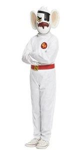Kids Fancy Dress Danger Mouse Costume All In One Suit Mask Size Small (Ages 4-6) - Picture 1 of 4