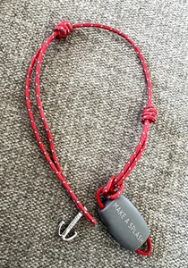 Virgin Voyages Red Cord Bracelet/Band Collectable Cruise Souvenir MAKE A SPLASH - Picture 1 of 7