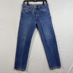 Vintage Levis 505 Jeans Herren 30 x 29 blau Denim gerades Bein hergestellt in den USA orangefarbenes Etikett - Bild 1 von 9