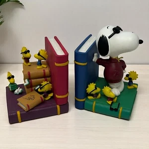 Joe Cool Snoopy & Woodstock Resin Bookends By Westland Giftware READ** - Picture 1 of 18
