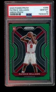 Patrick Williams 2020 Panini Prizm #288 Green Prizm Rookie Bulls PSA 10 - Imagen 1 de 2