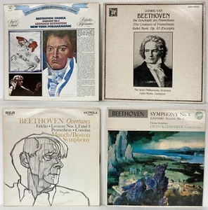 Lot of 4 vinyl BEETHOVEN Eroica Prometheus Overtures Fidelio Leonore Ballet - Foto 1 di 5