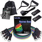 Exercise Resistance Bands with Handles - 5 Fitness Workout Bands Stackable up to