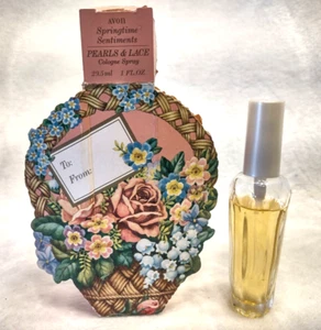 1993 Avon Rare Springtime Sentiments Pearls & Lace Cologne Spray 1 Fl. Oz. NIB - Picture 1 of 7