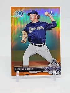 BRENDAN MURPHY 2017 BOWMAN CROMADO DRAFT RADIOCONTROL REFRACTOR NARANJA NOVATO GEMELOS/25 - Imagen 1 de 10