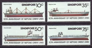 Singapur 1978 10. Jahrestag der Neptun Orient Lines komplett 4V, neuwertig - Bild 1 von 2