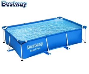 Piscina Fuori Terra da Giardino Rettangolare 259x170x61 BESTWAY Steel Pro 56403 - Foto 1 di 7