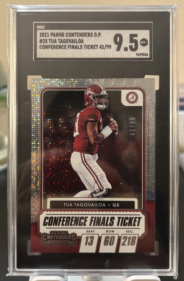 2021 Panini Contenders Draft Picks Tua Tagovailoa Conference Finals Ticket 71/99 - Image 1 of 4