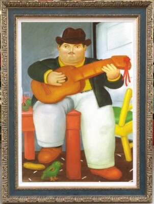 Arte PINTURA AL ÓLEO REPRO DE FERNANDO BOTERO Fat player SOBRE LIENZO 24"X36" Foto 1 de 2