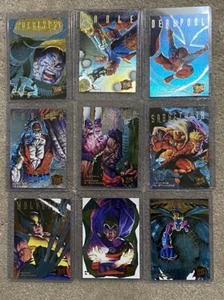 MARVEL COMICS 1994 FLEER ULTRA X-MEN 9 CARD Hunters Stalkers Etched CHASE SET - Picture 1 of 19