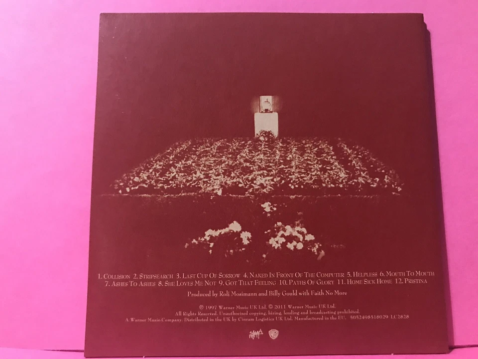 Limited Rare CD sleeve FAITH NO MORE Album Of The Year SHE LOVES ME NOT Pristina - Image 1 of 1