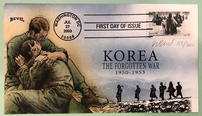 Bevil The Forgotten War Korean War Veterans Memorial 2003 FDOI #115/200 Sc 3803 - Image 1 of 4