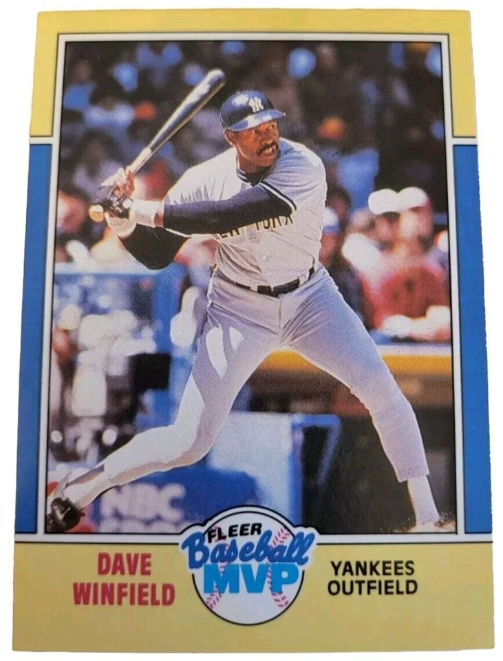 1988 Fleer Baseball MVP #43 Dave Winfield New York Yankees MLB Baseball Card (B8 - Image 1 of 2