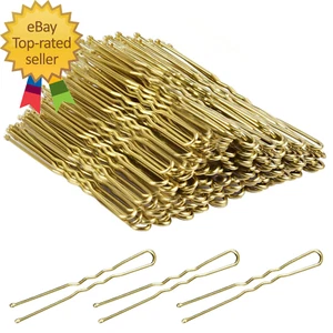 U Shaped Hair Pins 100 Pcs Blonde Bun Hair Pins for Women Girls with Box - Picture 1 of 6