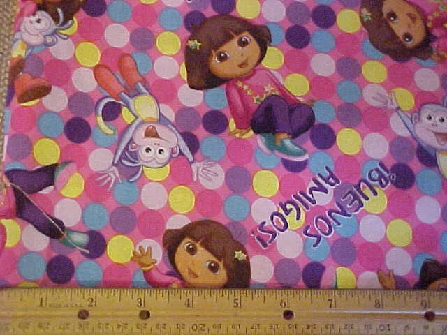 Dora the Explorer Best Friends Cotton 42" Fabric - 1 2/5 yds - Creative Springs - Image 1 of 1
