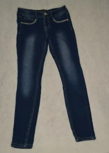 VANILLA STAR Girls Med Wash Mid Rise Embroidered Stretch Jeggings Size 12 - Picture 1 of 11