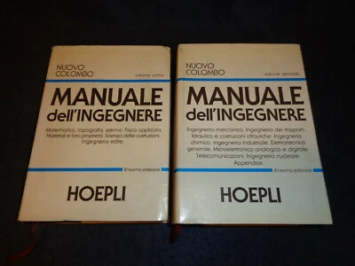 MANUALE DELL'INGEGNERE 2 VOL - NUOVO COLOMBO - 81ª ED HOEPLI - O14 - ZZ - Immagine 1 di 3