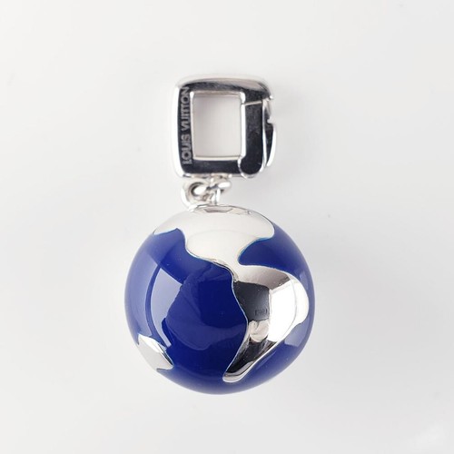 LOUIS VUITTON（LV） Ciondolo Globo Smalto Louis Vuitton in Oro Bianco 18k e Diamante (PB1022505)