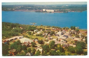 Victoria Harbour Ontario Aerial View Across Hogg Bay To Port McNicoll Elevators - Picture 1 of 2