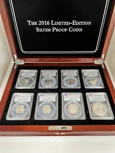 2016-S Limited Edition Proof Set 8 Coin PCGS PR70 DCAM First Strike US Flag - Picture 1 of 4