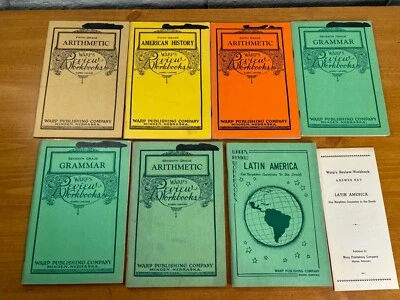 1940s & 1955 Arithmetic Grammar & History Workbooks - Warp Publishing - Lot of 7 - Image 1 of 4