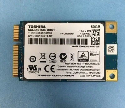 NEW THNSNJ060GMCU Toshiba HG6 Series 60GB MLC SATA 6Gbps mSATA Internal SSD - Image 1 of 2