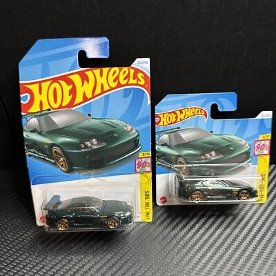 Hot Wheels Toyota Supra Tarjeta Corta/Tarjeta Larga Combo 2 Coches Años 90 Metálicos Foto 1 de 4