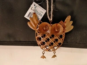 LaVida Rusted Metal Owl Hanging Decor (MC2104) - Picture 1 of 9