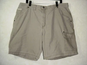 Columbia Cargo Shorts Men 40 Beige Canvas Flat Front Pockets Outdoors - Picture 1 of 10