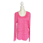 Reebok Heather Pink Actvewear Long Sleeve Crewneck Running Top w/ Thumbholes XL