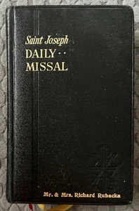 Saint Joseph Daily Missal 1959 Hard Cover Catholic Book Publishing Co New York Y - Picture 1 of 4