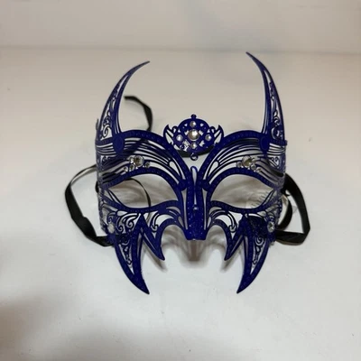 NWT Wolverine Venetian Men's Purple Masquerade Mask w/ Crystal Rhinestones Metal - Image 1 of 3